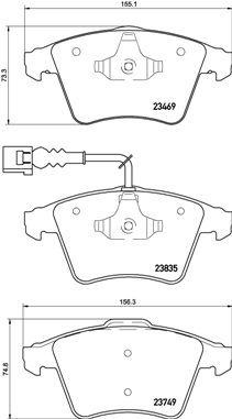 A.B.S. P 85 149 BREMBO Bremsbelagsatz, Scheibenbremse